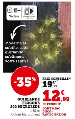 Hyper U Guirlande Flocons 200 Microleds offre