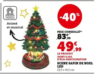 Hyper U Scene sapin de noel led offre