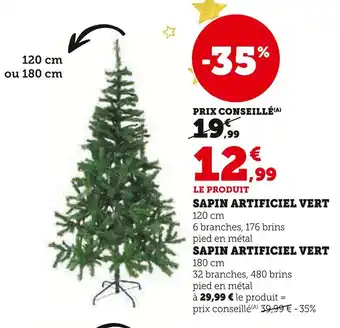 Hyper U Sapin artificiel luxe offre