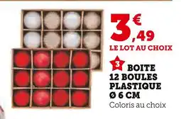 Hyper U Boîte 12 boules plastique offre