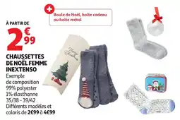 Auchan Chaussettes de noël femme inextenso offre
