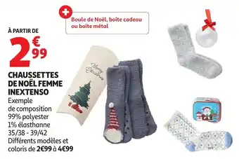 Auchan Chaussettes de noël femme inextenso offre