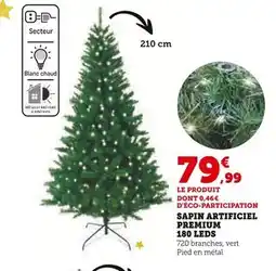 Hyper U Sapin Artificiel Premium 180 LEDS offre