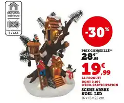 Hyper U Scene Arbre Noel LED offre