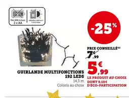 Hyper U Guirlande Multifonctions 192 LEDs offre