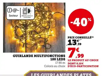 Hyper U Guirlande Multifonctions 180 LEDs offre
