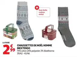 Auchan Chaussettes de noël homme inextenso offre