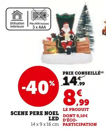 Hyper U Scene Pere Noel LED offre