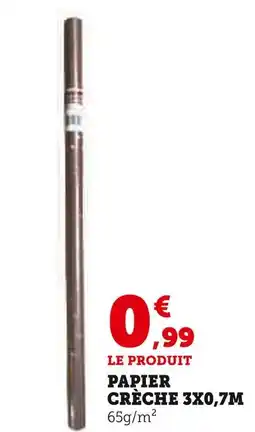 Hyper U Papier crèche 3x0,7m offre