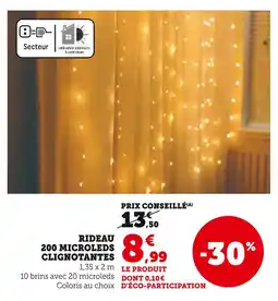 Hyper U Rideau 200 microleds clignotantes offre