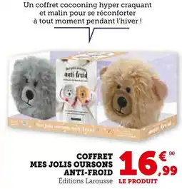 Hyper U Coffret mes jolis oursons anti-froid offre