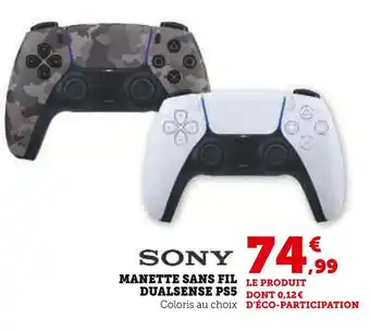 Hyper U SONY Manette sans fil dualsense ps5 offre