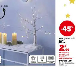 Hyper U Bougie LED offre