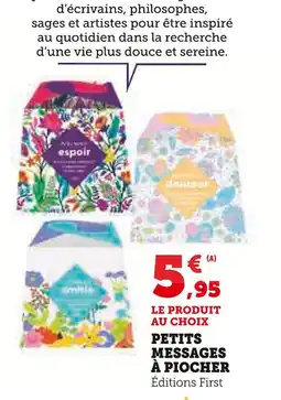 Hyper U Petits messages à piocher offre