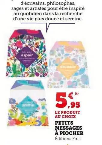 Hyper U Petits messages à piocher offre