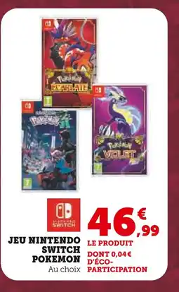 Hyper U NINTENDO SWITCH Jeu Pokémon offre