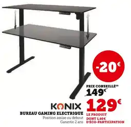 Hyper U KONIX Bureau Gaming Electrique offre