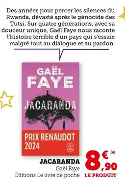 Hyper U Gaël Faye Jacaranda offre