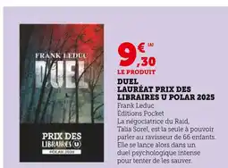 Hyper U U Duel lauréat prix des libraires polar 2025 offre