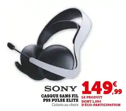 Hyper U SONY Casque sans fil PS5 Pulse Elite offre