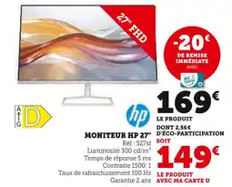 Hyper U HP Moniteur HP 27 offre