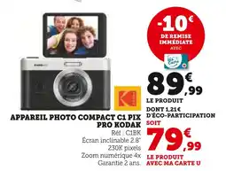 Hyper U Kodak Appareil photo compact C1 Pix Pro offre
