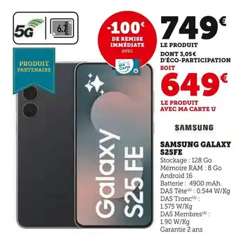 Hyper U Samsung galaxy s25fe offre