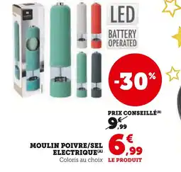 Hyper U Moulin Poivre/Sel Électrique offre
