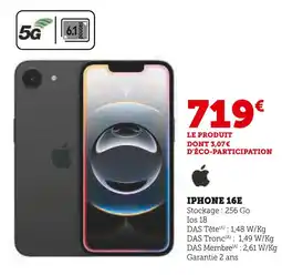 Hyper U Apple iPhone 16E offre