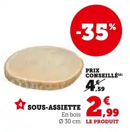 Hyper U Sous-assiette offre