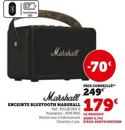Hyper U MARSHALL Enceinte Bluetooth offre