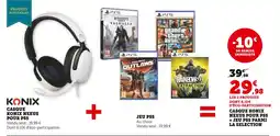 Hyper U KONIX Casque konix nexus pour ps5 + jeu ps5 parmi la selection offre