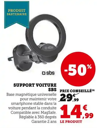 Hyper U SBS Support voiture offre