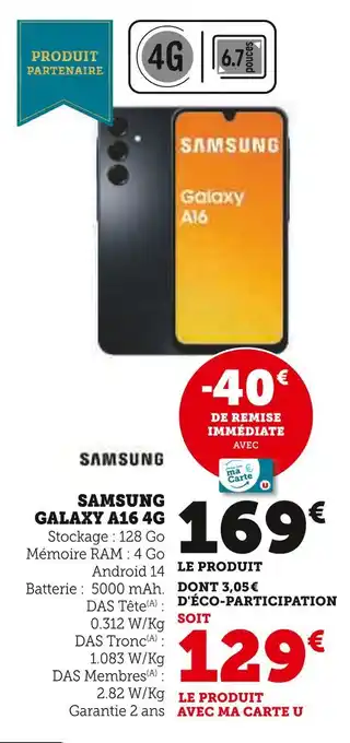 Hyper U Samsung Galaxy A16 4G offre