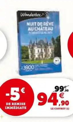 Hyper U Wonderbox Nuit de rêve au château offre