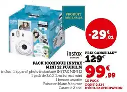 Hyper U Fujifilm Pack Iconique Instax Mini 12 offre