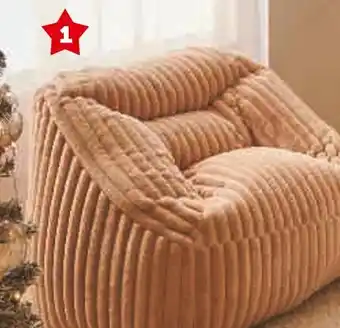 Hyper U Fauteuil pouf velours cotele offre