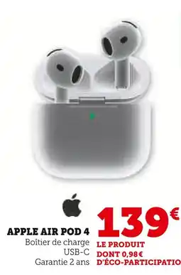 Hyper U Apple Air Pod 4 offre