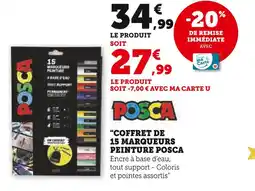 Hyper U POSCA Coffret de 15 marqueurs peinture offre