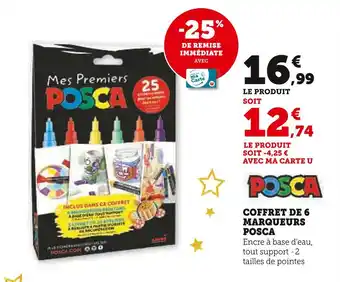 Hyper U POSCA Coffret de 6 marqueurs offre