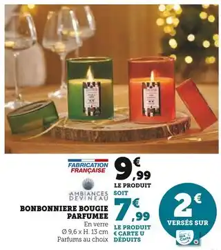 Hyper U Ambiances Devineau Bonbonniere Bougie Parfumee offre