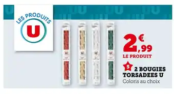 Hyper U U 2 Bougies Torsadées offre