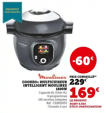 Hyper U Moulinex Cookeo+ Multicuiseur Intelligent Moulinex 1600W offre