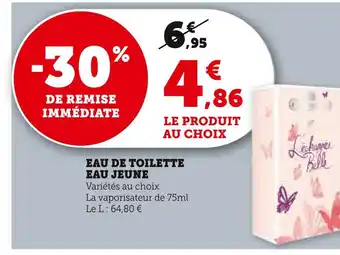 Hyper U EAU JEUNE Eau de toilette offre