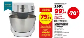 Hyper U Kenwood Robot pâtissier multifonction offre