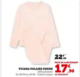 Hyper U Pyjama polaire femme offre