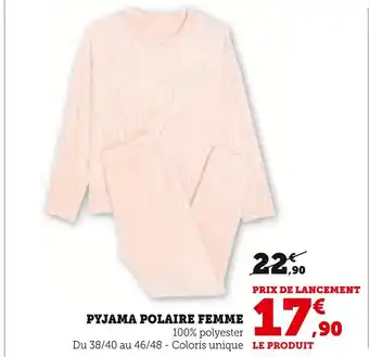 Hyper U Pyjama polaire femme offre