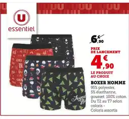Hyper U U ESSENTIEL Boxer homme offre
