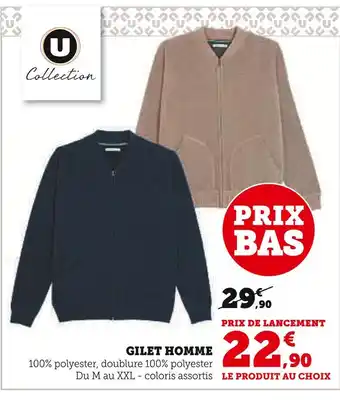 Hyper U U Gilet Homme offre