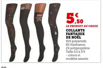 Hyper U Collants fantaisie de Noël offre